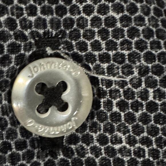 Johnnie-O Polo Wake Forest Demon Deacon Boys 14 Black Geometric UPF 50 Stretch - Picture 3 of 9